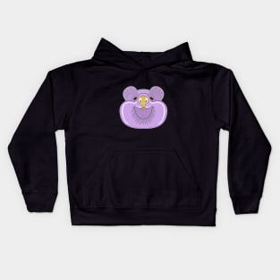 purple cute quokka face Kids Hoodie